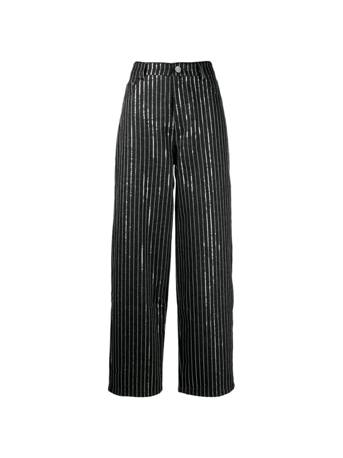 Striped Wide Leg Trousers - Image 2